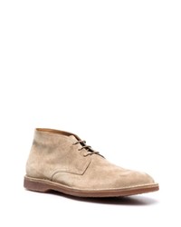 hellbeige Chukka-Stiefel aus Wildleder von Officine Creative