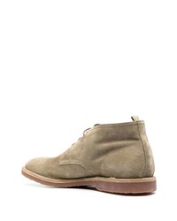 hellbeige Chukka-Stiefel aus Wildleder von Officine Creative