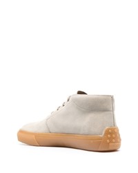 hellbeige Chukka-Stiefel aus Wildleder von Tod's