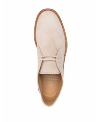 hellbeige Chukka-Stiefel aus Wildleder von Brunello Cucinelli