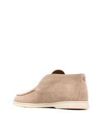 hellbeige Chukka-Stiefel aus Wildleder von Loro Piana