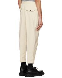 hellbeige Cord Chinohose von AMI Alexandre Mattiussi