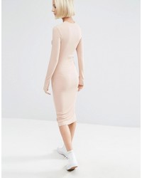 hellbeige figurbetontes Kleid von Asos