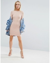 hellbeige figurbetontes Kleid von Asos