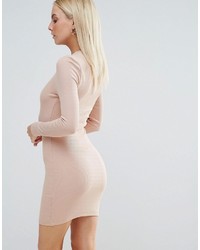 hellbeige figurbetontes Kleid von Asos