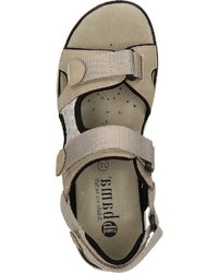 hellbeige flache Sandalen aus Leder von Bama