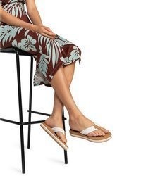 hellbeige flache Sandalen von Roxy
