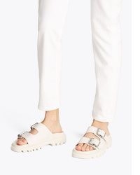 hellbeige flache Sandalen von Tommy Jeans