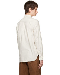 hellbeige Flanell Langarmhemd von Beams Plus