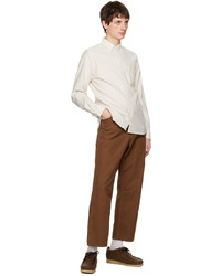 hellbeige Flanell Langarmhemd von Beams Plus