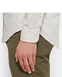 hellbeige Flanell Langarmhemd von Club Monaco