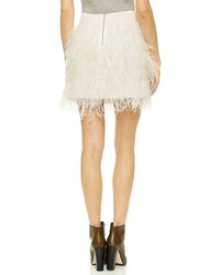 hellbeige flauschiger Minirock von Club Monaco