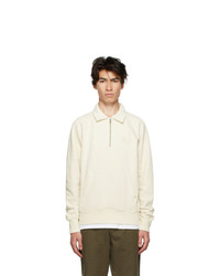 hellbeige Fleece-Polo Pullover