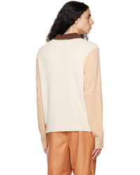 hellbeige Fleece-Polo Pullover von Nanushka