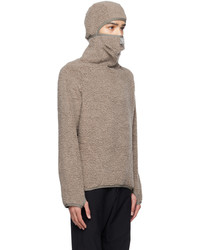 hellbeige Fleece-Pullover mit einem Kapuze von CCP