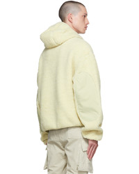 hellbeige Fleece-Pullover mit einem Kapuze von Entire studios