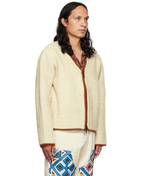 hellbeige Fleece-Strickjacke von Karu Research