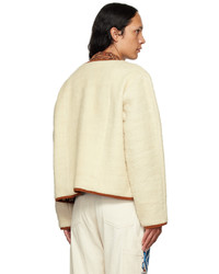 hellbeige Fleece-Strickjacke von Karu Research