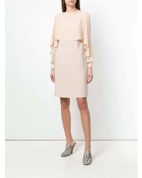 hellbeige gerade geschnittenes Kleid von D-Exterior