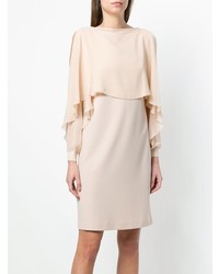 hellbeige gerade geschnittenes Kleid von D-Exterior