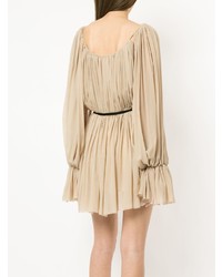 hellbeige gerade geschnittenes Kleid von Mugler