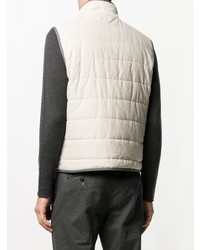 hellbeige gesteppte ärmellose Jacke von Canali