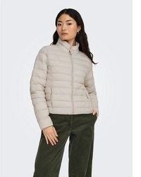 hellbeige gesteppte Jacke von Only