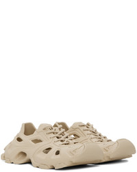 hellbeige Gummi niedrige Sneakers von Balenciaga