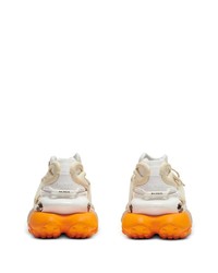 hellbeige Gummi niedrige Sneakers von Balmain