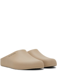 hellbeige Gummi Slipper von Balenciaga