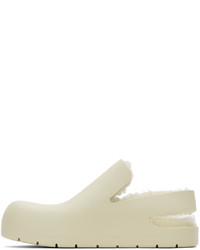 hellbeige Gummi Slipper von Bottega Veneta