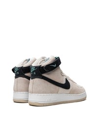 hellbeige hohe Sneakers aus Leder von Nike