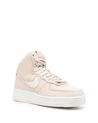 hellbeige hohe Sneakers aus Leder von Nike