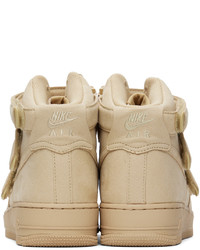 hellbeige hohe Sneakers aus Leder von Nike