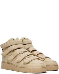 hellbeige hohe Sneakers aus Leder von Nike