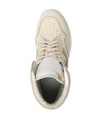 hellbeige hohe Sneakers aus Leder von VISVIM