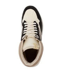 hellbeige hohe Sneakers aus Leder von VISVIM