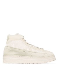 hellbeige hohe Sneakers aus Leder von Converse