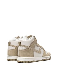 hellbeige hohe Sneakers aus Leder von Nike