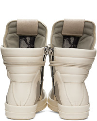 hellbeige hohe Sneakers aus Leder von Rick Owens