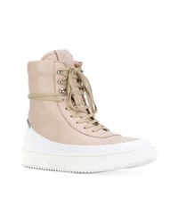 hellbeige hohe Sneakers aus Leder von Newams