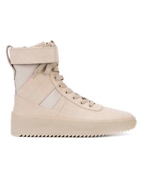 hellbeige hohe Sneakers aus Leder von Fear Of God