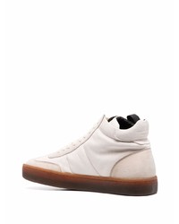 hellbeige hohe Sneakers aus Leder von Officine Creative