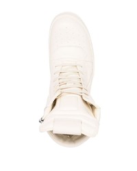 hellbeige hohe Sneakers aus Leder von Rick Owens