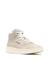 hellbeige hohe Sneakers aus Leder von AUTRY