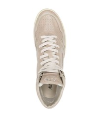 hellbeige hohe Sneakers aus Leder von AUTRY