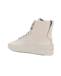 hellbeige hohe Sneakers aus Leder von Fear Of God