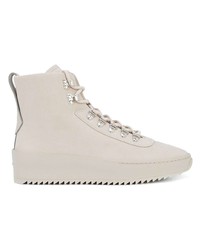 hellbeige hohe Sneakers aus Leder von Fear Of God