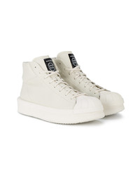 hellbeige hohe Sneakers aus Leder von Adidas By Rick Owens