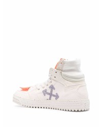 hellbeige hohe Sneakers aus Leder von Off-White